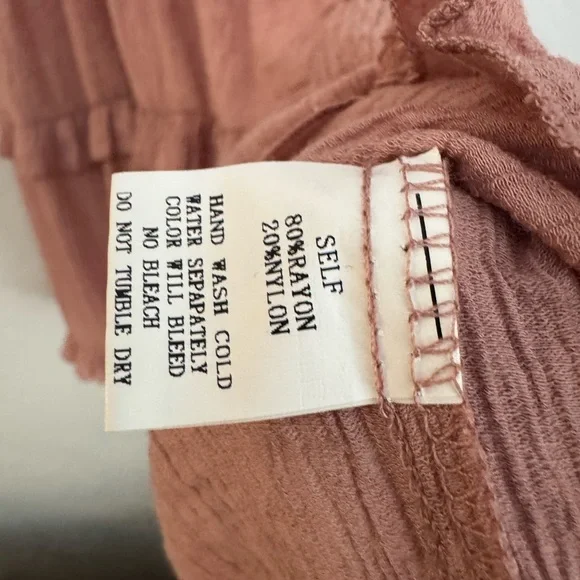 Olivia Grey Rose Pink Ruffle Sundress Small - Picture 4 of 5